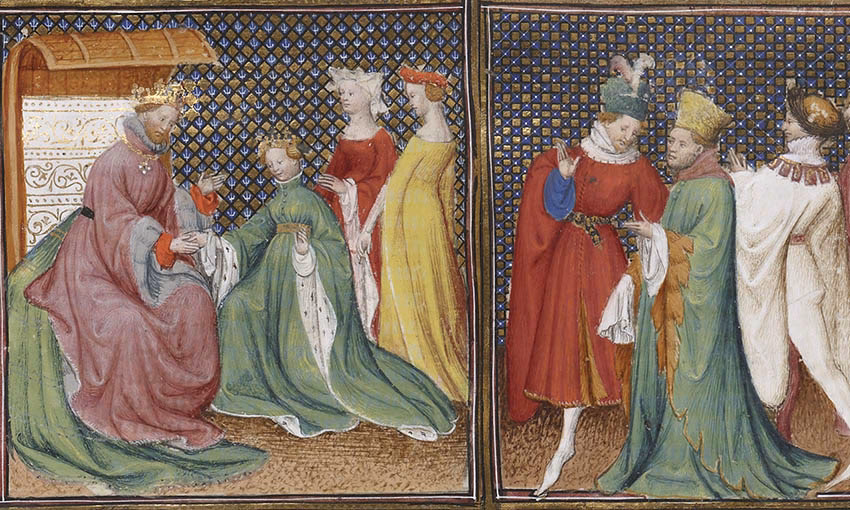 What shoes did men wear in the 1300s?