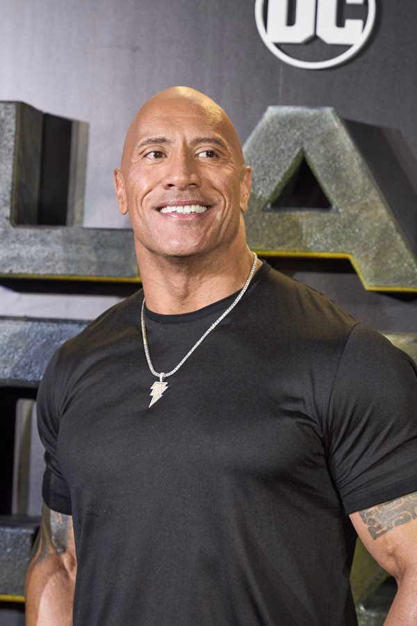 Why does Dwayne Johnson wear distressed denim?