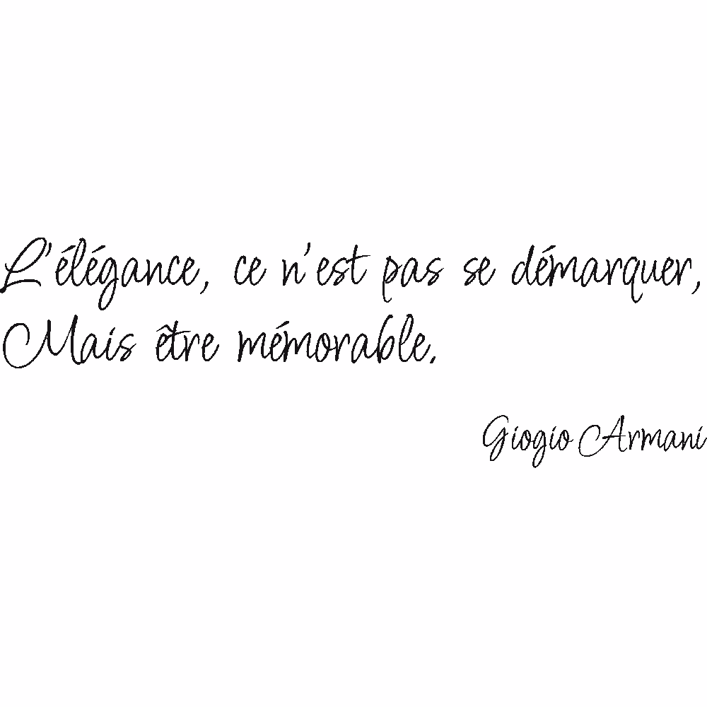 Who would wear the Giorgio Armani label?