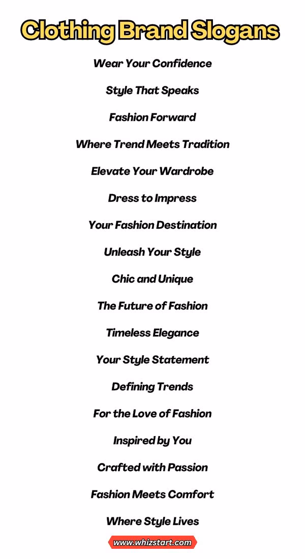 What is a clothing slogan?