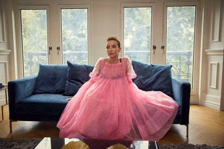 Why does 'Villanelle' love clothes?