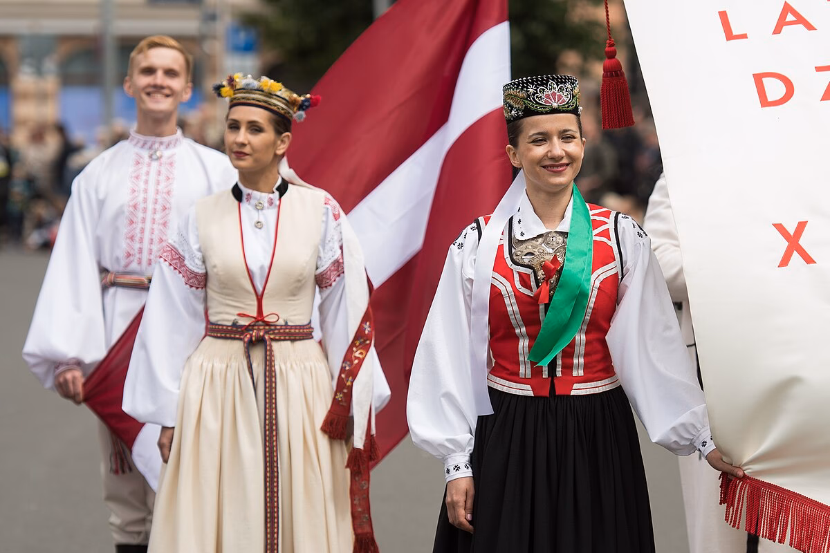 Do people in Latvia wear national costumes?